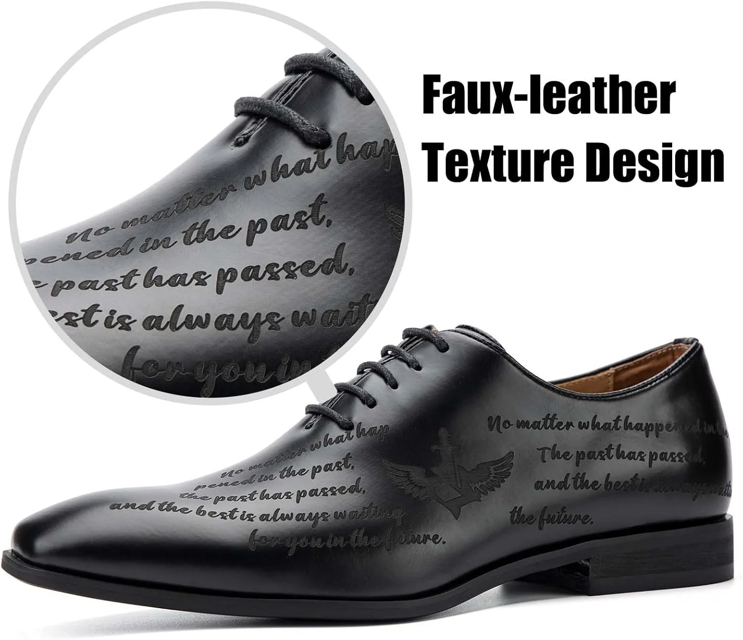 JITAI Mens Oxford Shoes Casual Dress Shoes for Men Lace Up Fashion Shoes
