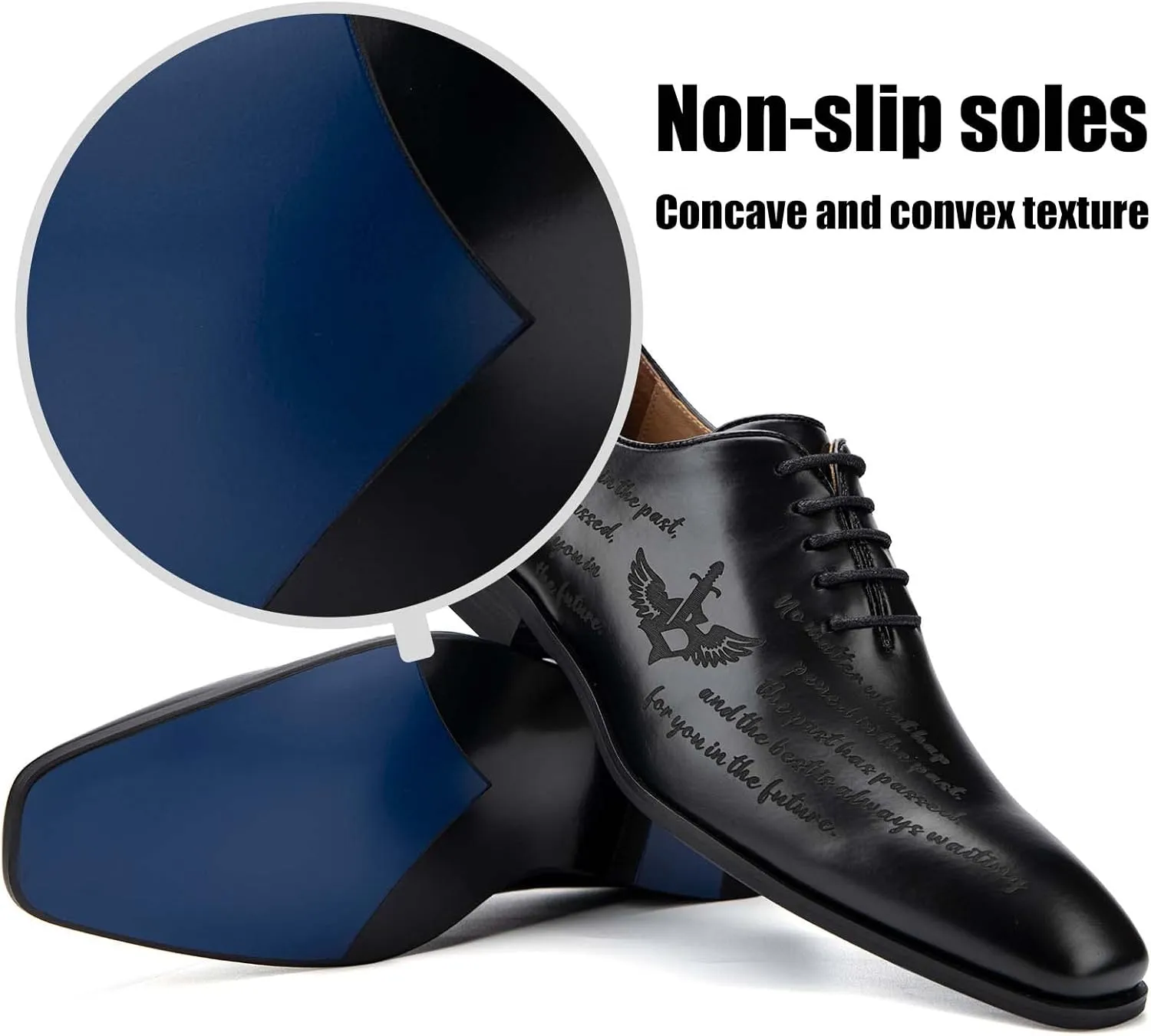 JITAI Mens Oxford Shoes Casual Dress Shoes for Men Lace Up Fashion Shoes