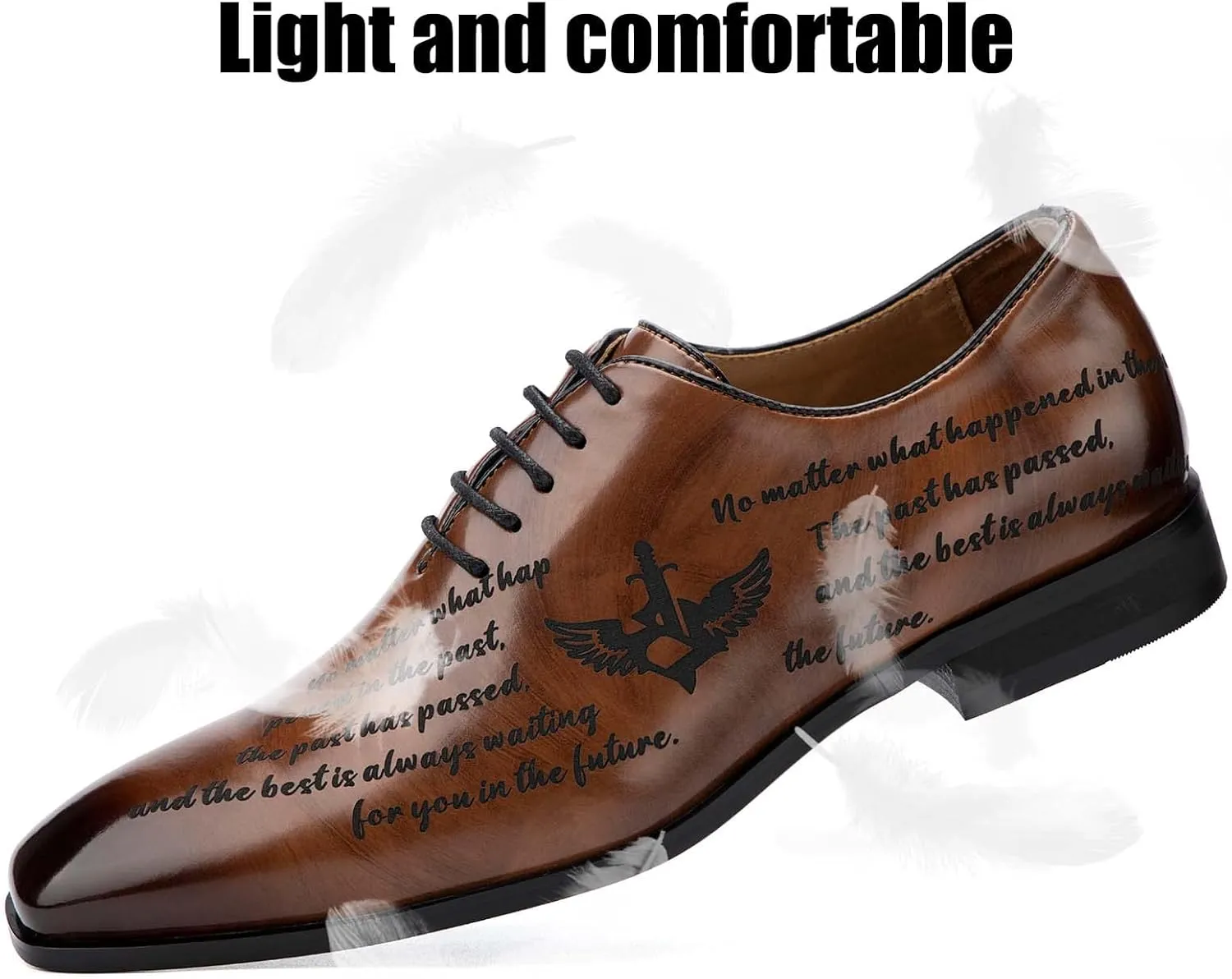 JITAI Mens Oxford Shoes Casual Dress Shoes for Men Lace Up Fashion Shoes