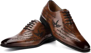 JITAI Mens Oxford Shoes Casual Dress Shoes for Men Lace Up Fashion Shoes
