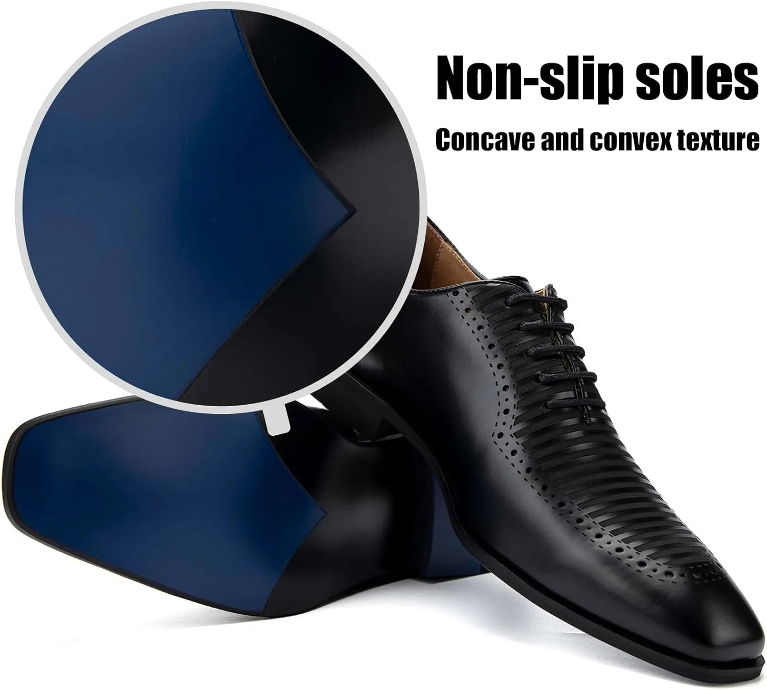 JITAI Mens Oxford Shoes Mens Casual Dress Shoes Lace Up Fashion Shoes Formal