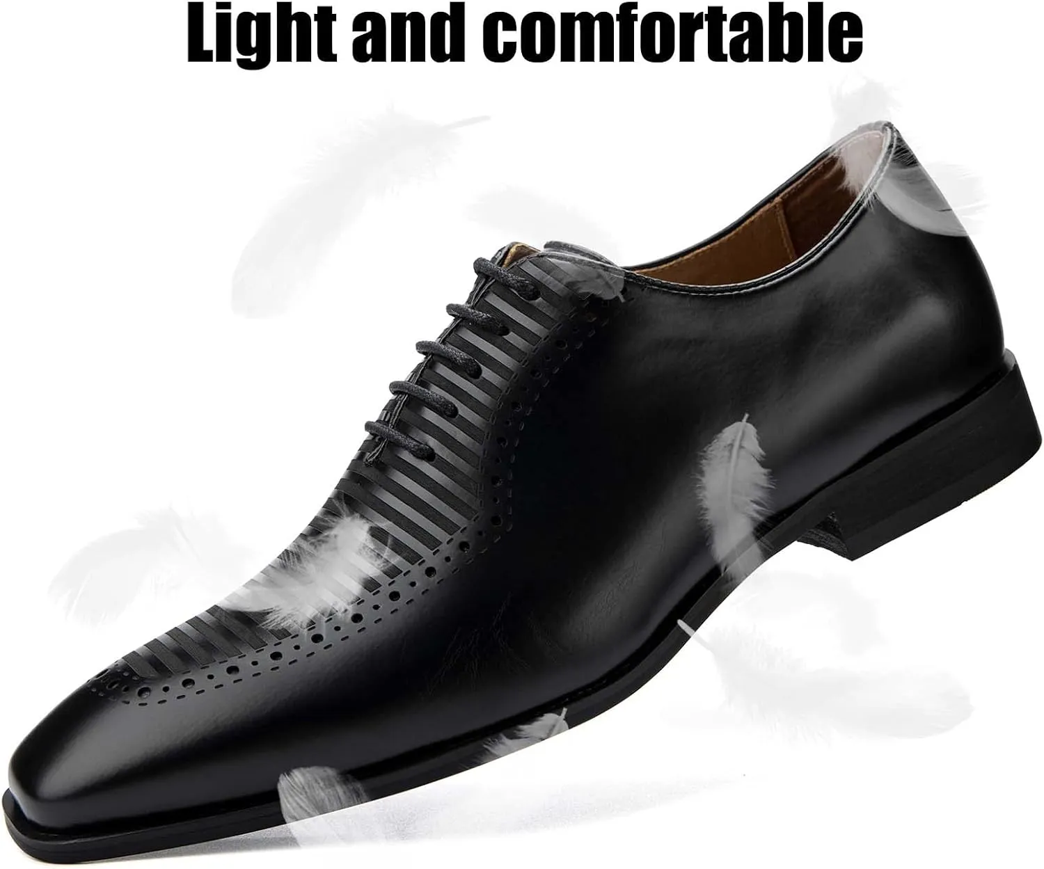 JITAI Mens Oxford Shoes Mens Casual Dress Shoes Lace Up Fashion Shoes Formal