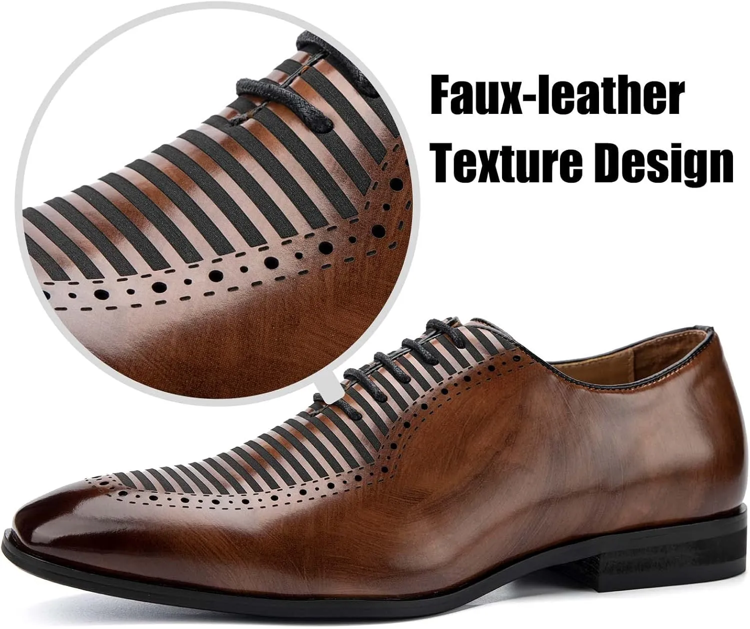 JITAI Mens Oxford Shoes Mens Casual Dress Shoes Lace Up Fashion Shoes Formal