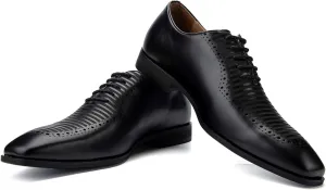 JITAI Mens Oxford Shoes Mens Casual Dress Shoes Lace Up Fashion Shoes Formal