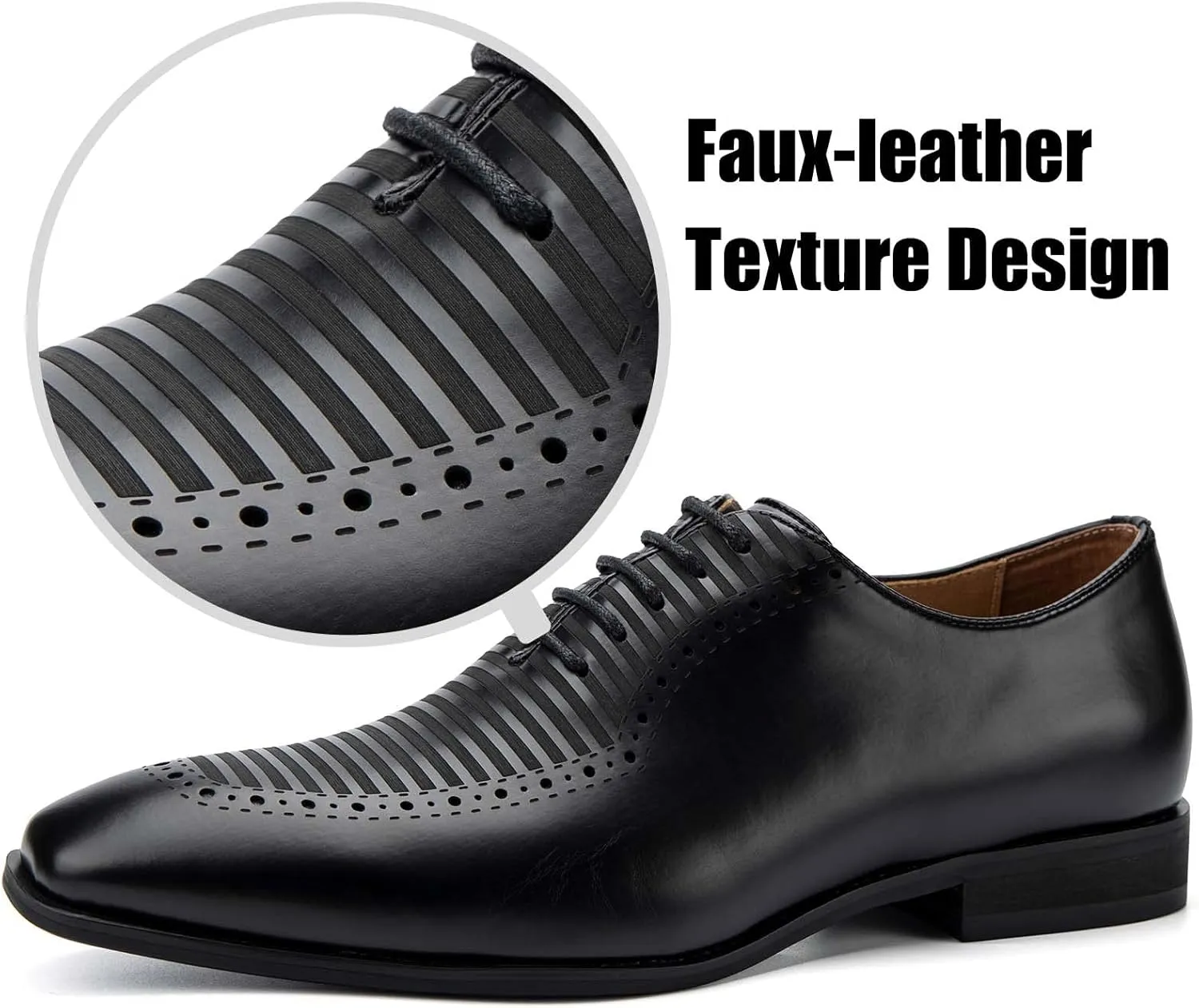 JITAI Mens Oxford Shoes Mens Casual Dress Shoes Lace Up Fashion Shoes Formal