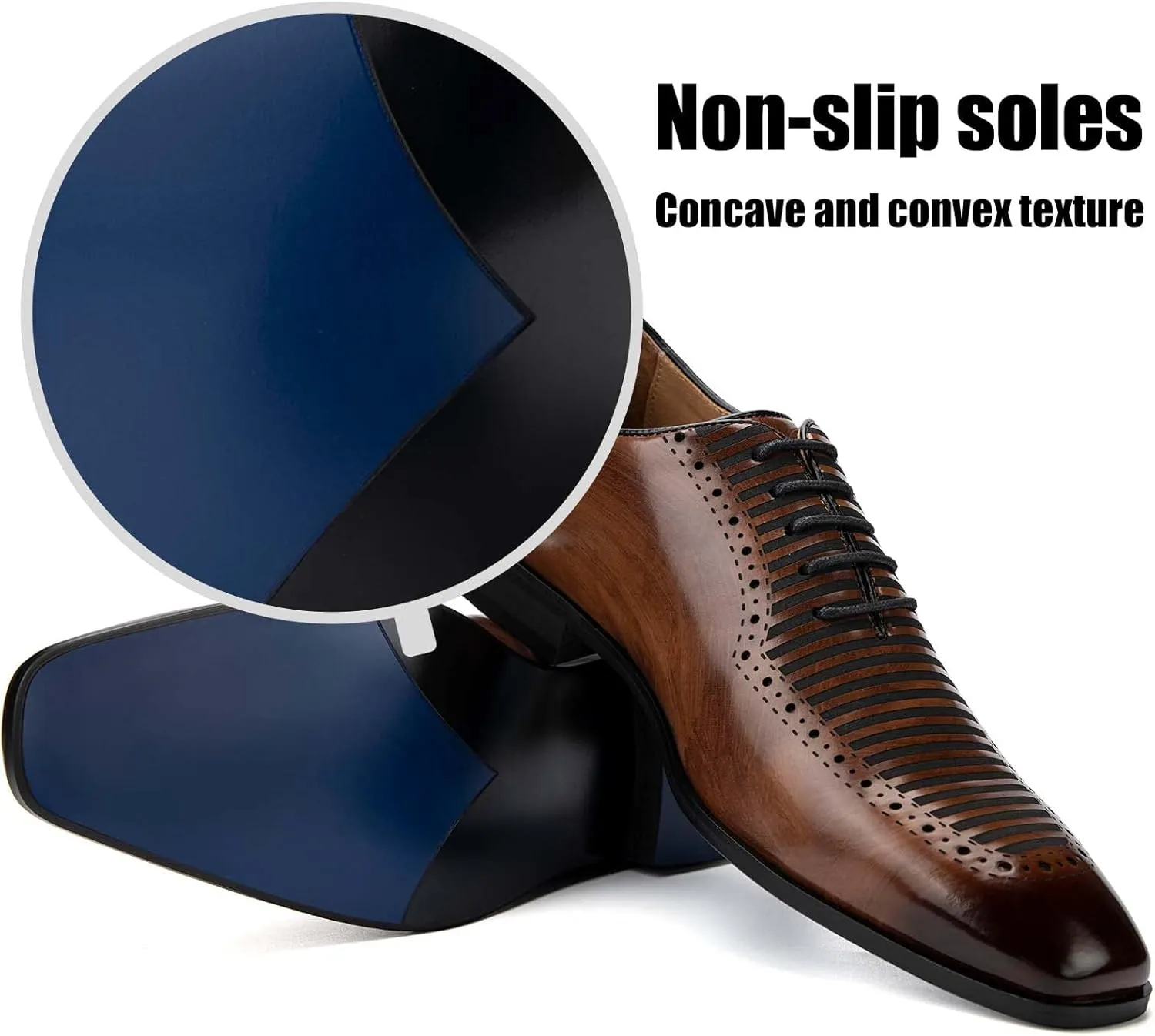 JITAI Mens Oxford Shoes Mens Casual Dress Shoes Lace Up Fashion Shoes Formal