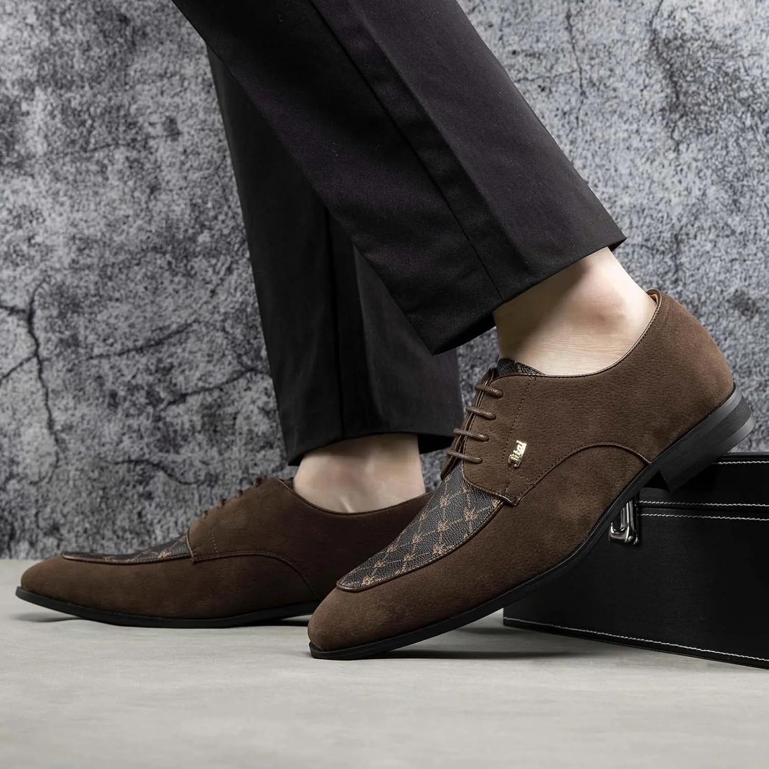 JITAI Mens Oxford Shoes Mens Casual Dress Shoes Lace Up Fashion Shoes