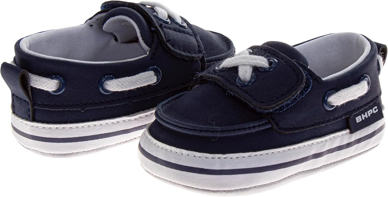 Josmo Baby Infant Loafer Shoes Slipon Closure - Lightweight Boat Shoe for Boys Newborn (Sizes: 2-4 Infants)