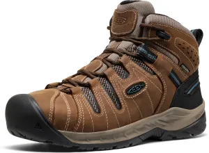 KEEN Utility Men's Flint 2 VersaTREAD Non Slip Mid Height Steel Toe Waterproof Work Boots, Cascade Brown, 14