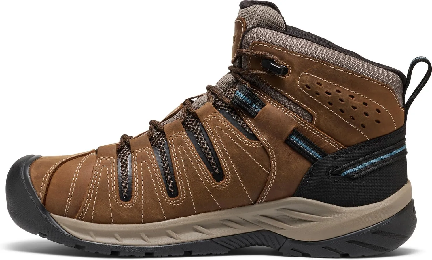 KEEN Utility Men's Flint 2 VersaTREAD Non Slip Mid Height Steel Toe Waterproof Work Boots, Cascade Brown, 14