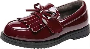 kkdom Girl's Classic Tassel School Uniform Shoes British Style Oxford Shoes