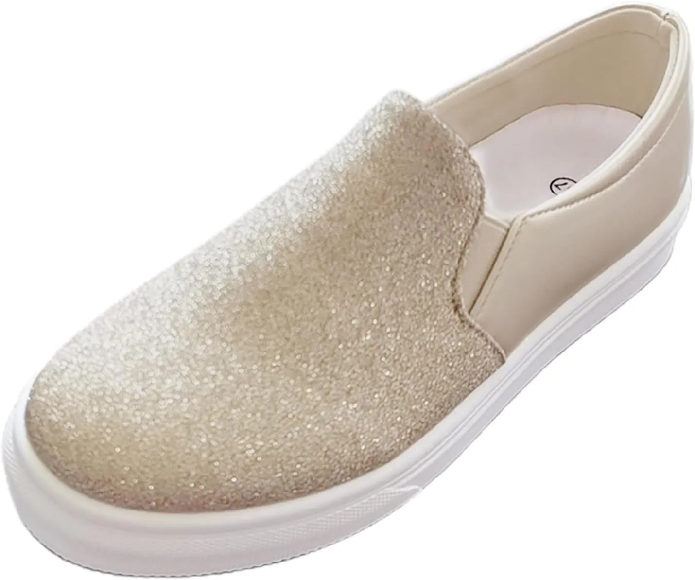 Ladies Rround Toe Elastic Set Foot Flat Bottom Sequins Simple Solid Colour Large Size Rhinestone Wedge Sandals Women