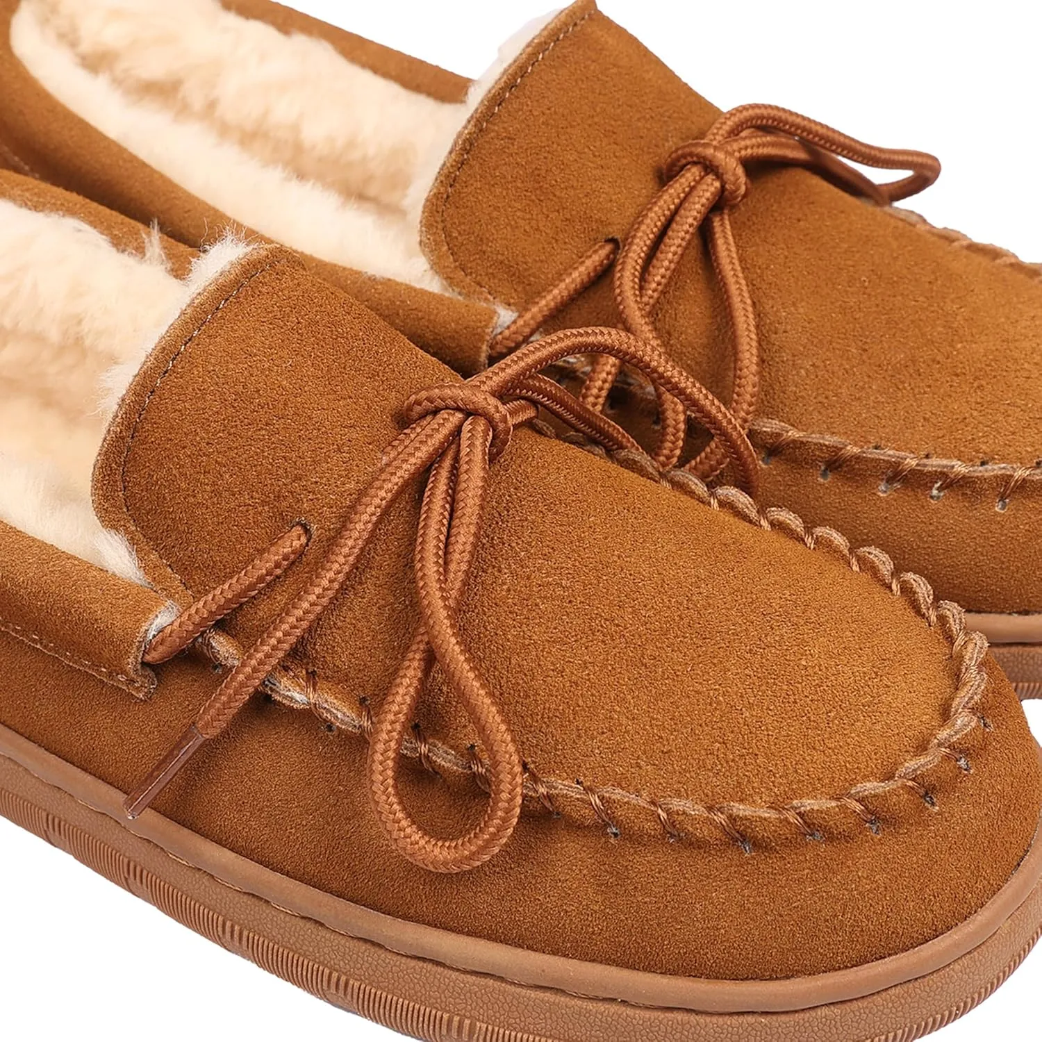Lamo Women's Lana Moccasins Women - Premium Suede Upper, Luxurious Faux Fur Lining, Ortholite Foam Footbed with Australian Sheepskin, TPR Outsole - New Upgraded Women's Moc