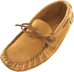 Laurentian Chief Men's Suede Moccasins with Moose Hide Trim