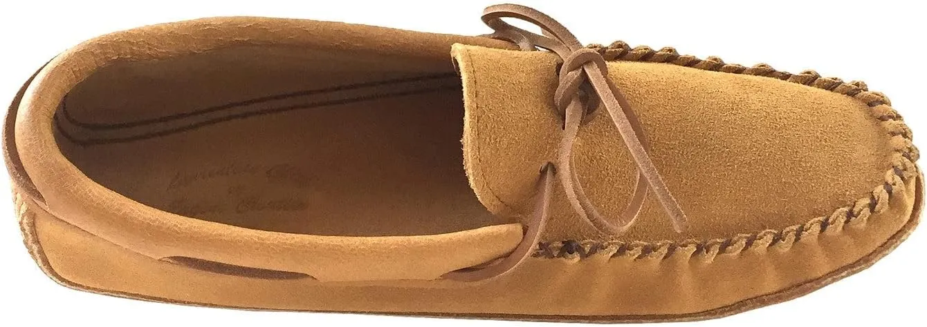 Laurentian Chief Men's Suede Moccasins with Moose Hide Trim