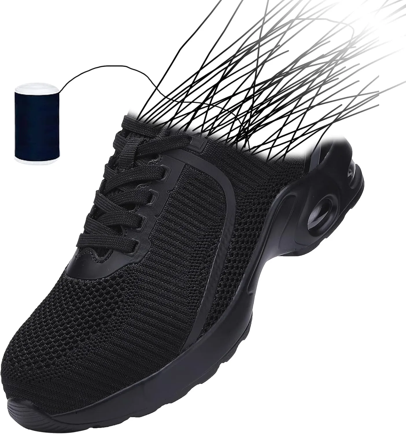 LIANGGO Steel Toe Shoes for Women Safety Work Sneakers Lightweight Comfortable Slip Resistant Shoes