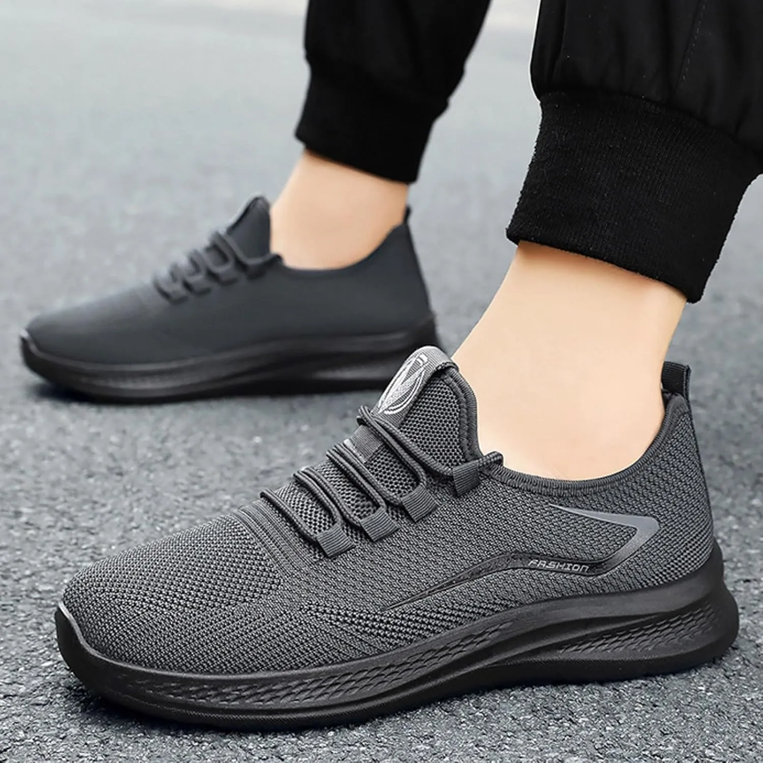 Lightweight Arch Support Sneakers for Men Lace Up Comfortable Light-Weight Shoe Arch Support Plantar Fasciitis