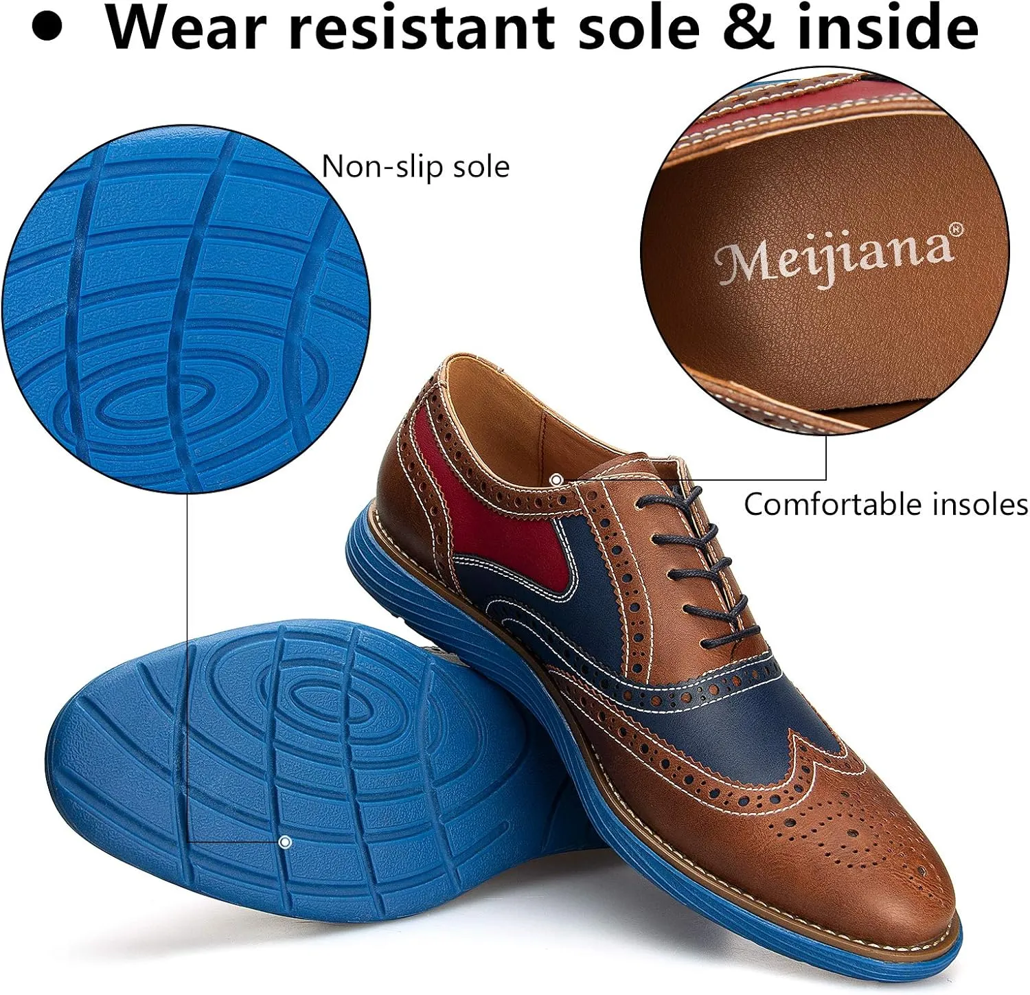 Meijiana Men's Oxford Shoes Casual Shoes for Men Casual Dress Shoes for Men
