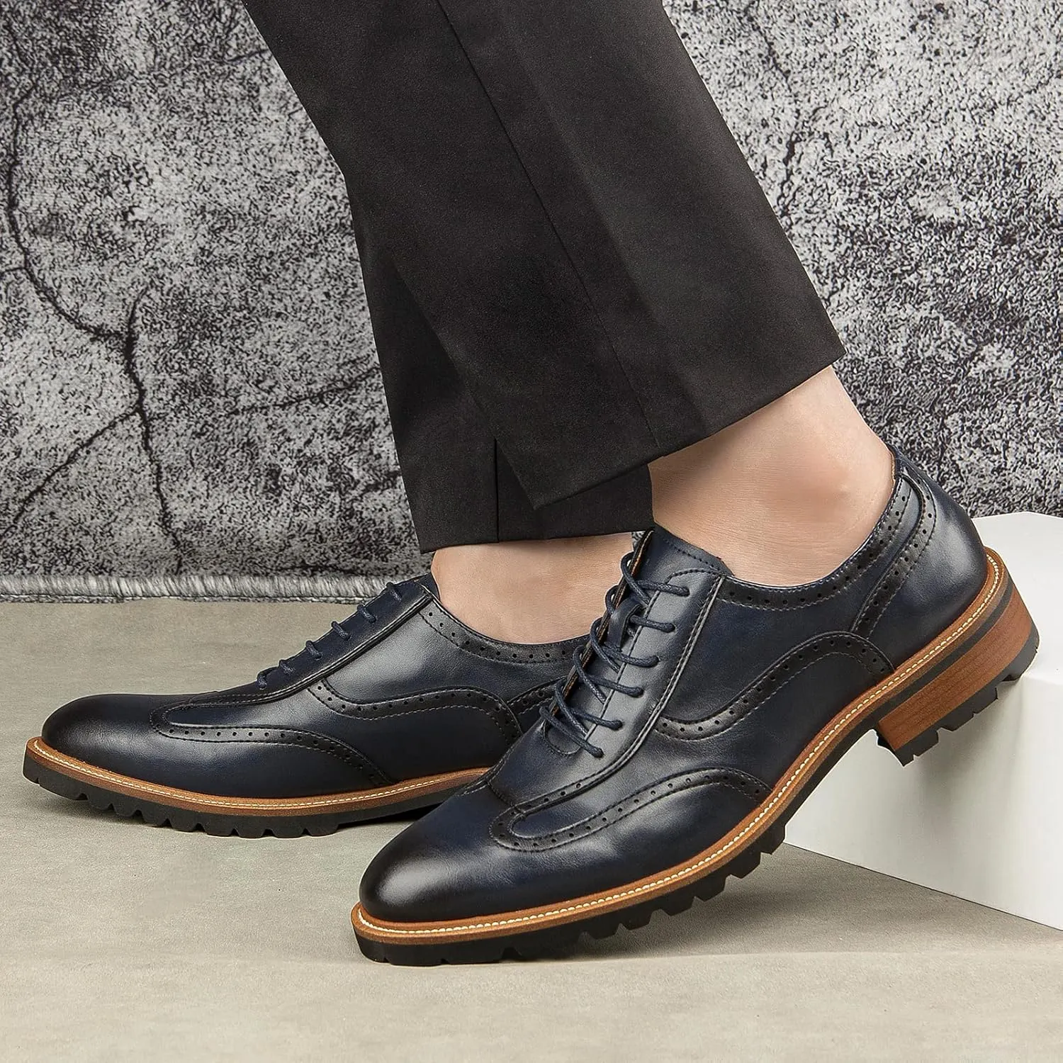 Meijiana Men's Oxfords Luxury Oxford Shoes for Men Business Casual Shoes Men's Lace-up Fashion Shoes