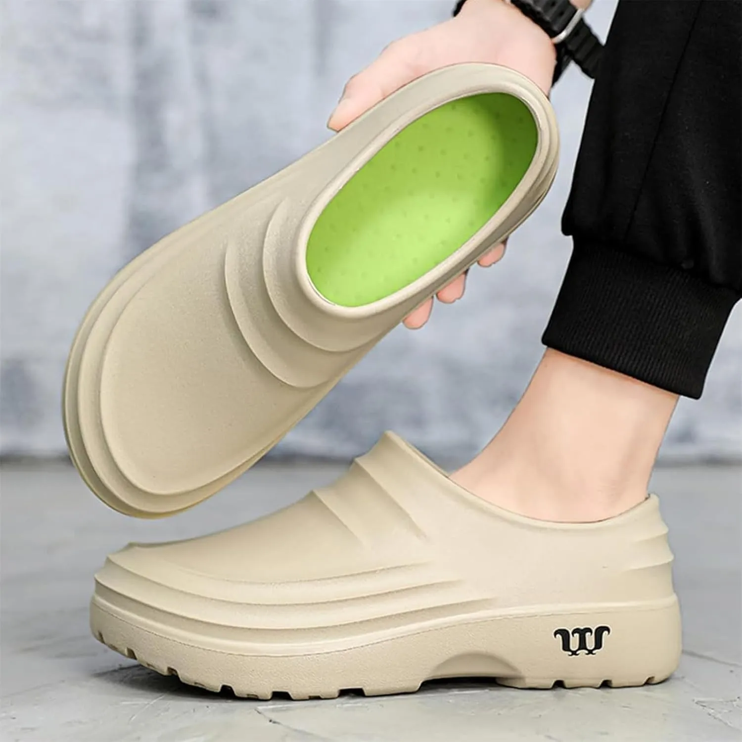 Men's and Women's Slip-Resistant Work Shoes Clogs Comfortable Nursing Nurse Shoes for Gardener Kitchen Office Seaside Indoor and Outdoor Slip Resistant, Lightweight Armadillo Clogs