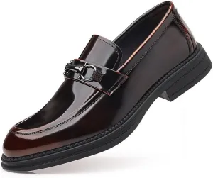 Men's Breathable Leather Wingtip Brogue Oxfords Vintage Formal Dress Shoes for Business Casual Loafers