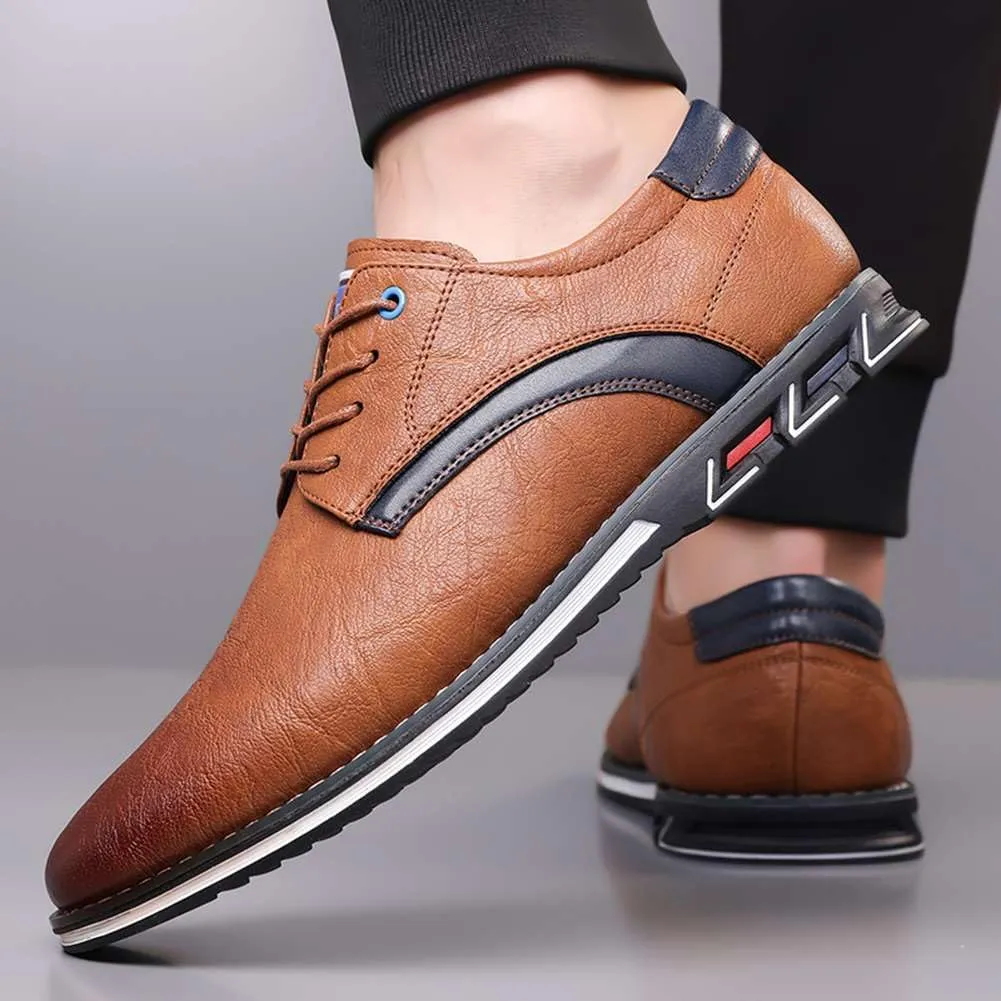 Men's Business Office Oxford Shoes Plus Size Leather Fashion Dress Sneakers Comfort Walking Driving Shoes