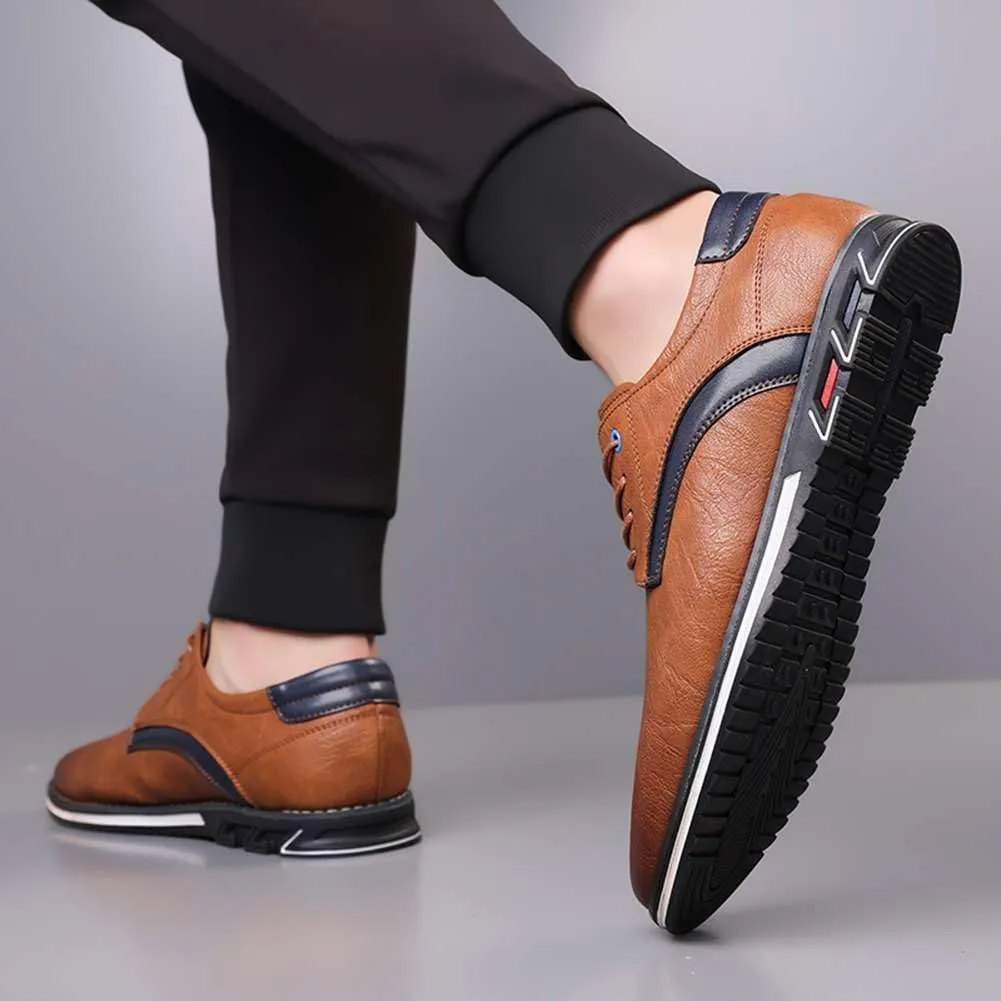 Men's Business Office Oxford Shoes Plus Size Leather Fashion Dress Sneakers Comfort Walking Driving Shoes