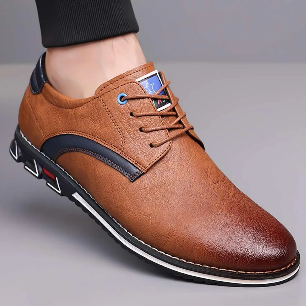 Men's Business Office Oxford Shoes Plus Size Leather Fashion Dress Sneakers Comfort Walking Driving Shoes
