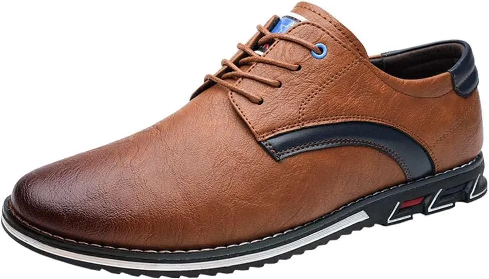 Men's Business Office Oxford Shoes Plus Size Leather Fashion Dress Sneakers Comfort Walking Driving Shoes