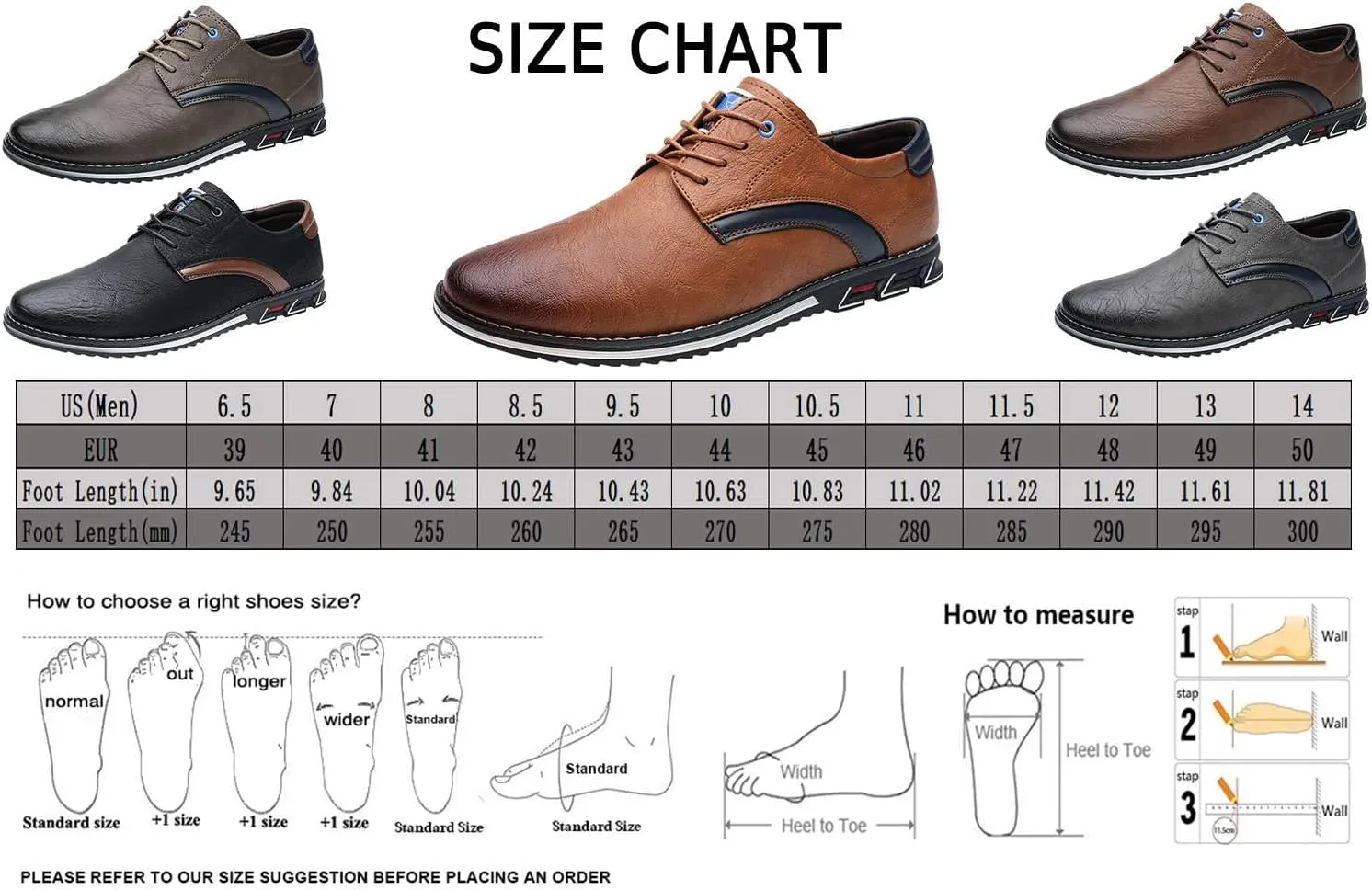 Men's Business Office Oxford Shoes Plus Size Leather Fashion Dress Sneakers Comfort Walking Driving Shoes
