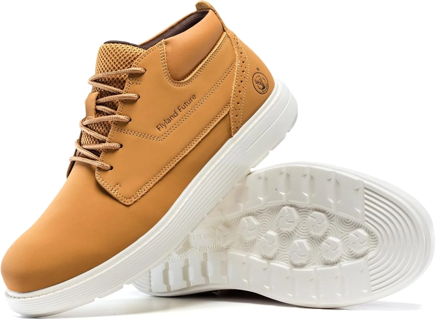 Men's Chukka Boots Casual Fashion Sneakers Lace Up Leather Ankle Boots Slip On Lightweight Walking Driving Shoes