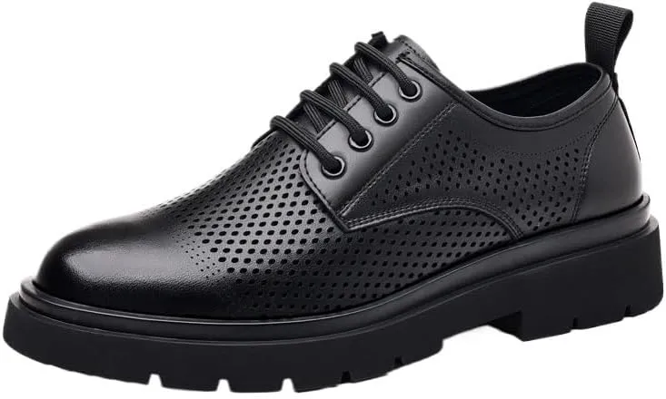Men's Classic Lace-up Formal Oxfords Fashion Comfortable Breathable Summer Shoes for Men