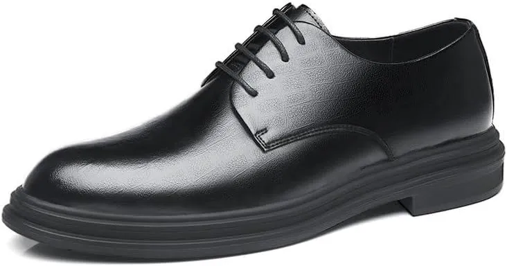 Men's Comfort Dress Shoes Mens Fashion Classic Pointed Toe Low Leather Oxford Shoes Non-Slip Softsole Lace Up Walking Derby Shoes for Men(7)