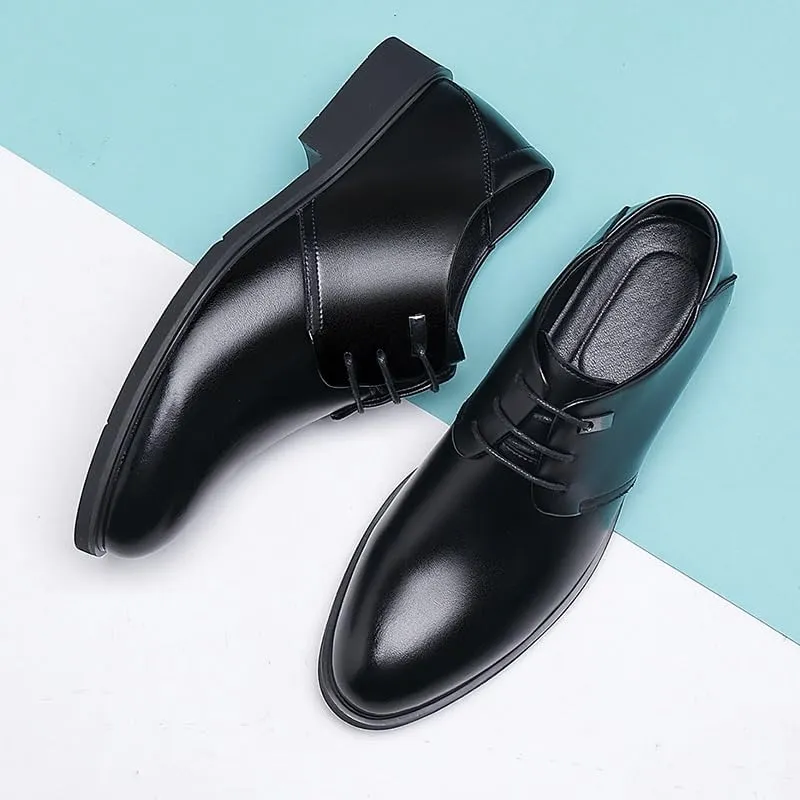 Men's Dress Shoes Men Breathable Leather Wingtip Brogue Oxfords Shoes Comfortable Formal Dress Sneaker Lace Up Derby Shoes