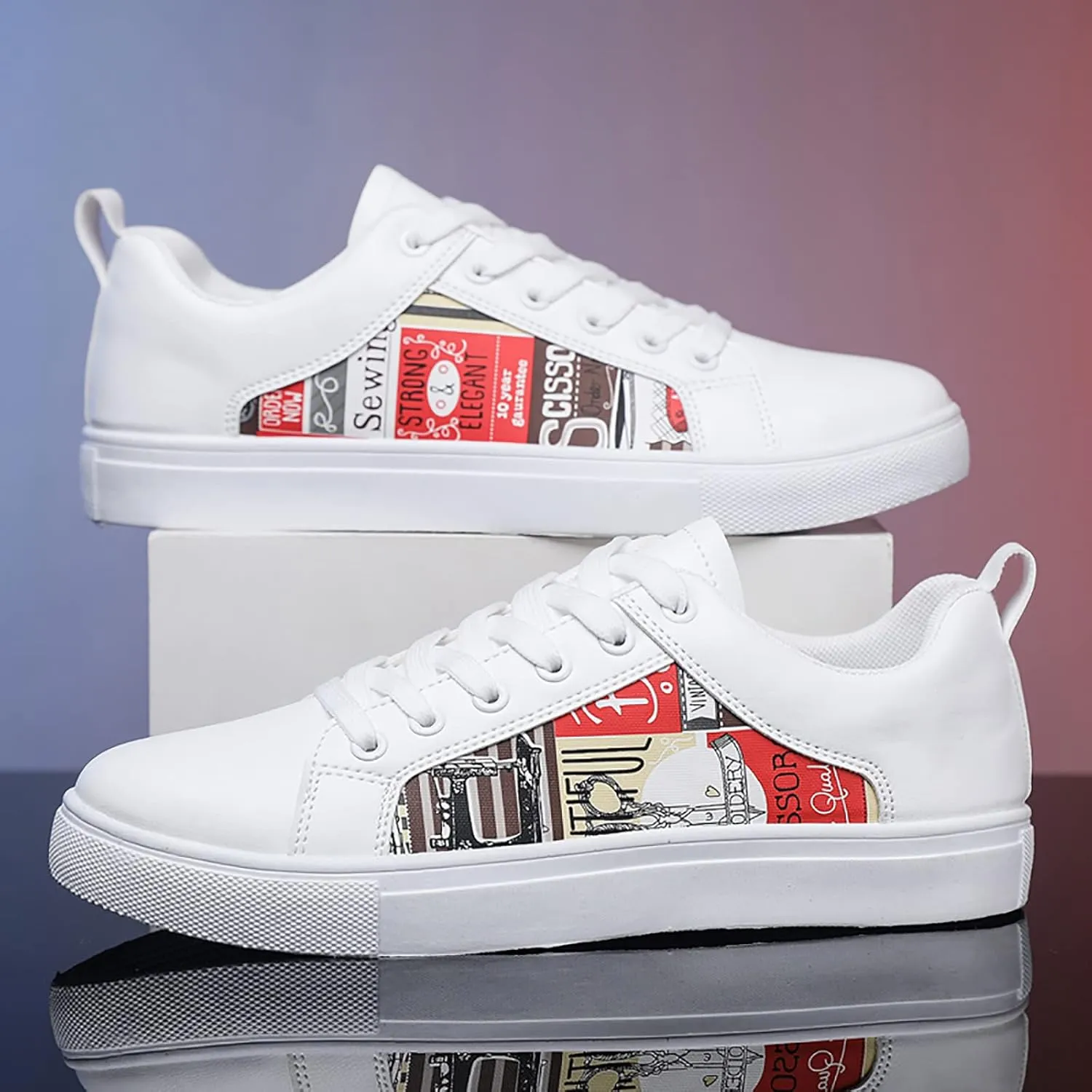 Men's Fashion Sneakers Men Retro All Casual Shoes Small White Shoes Trendy Skate Shoe