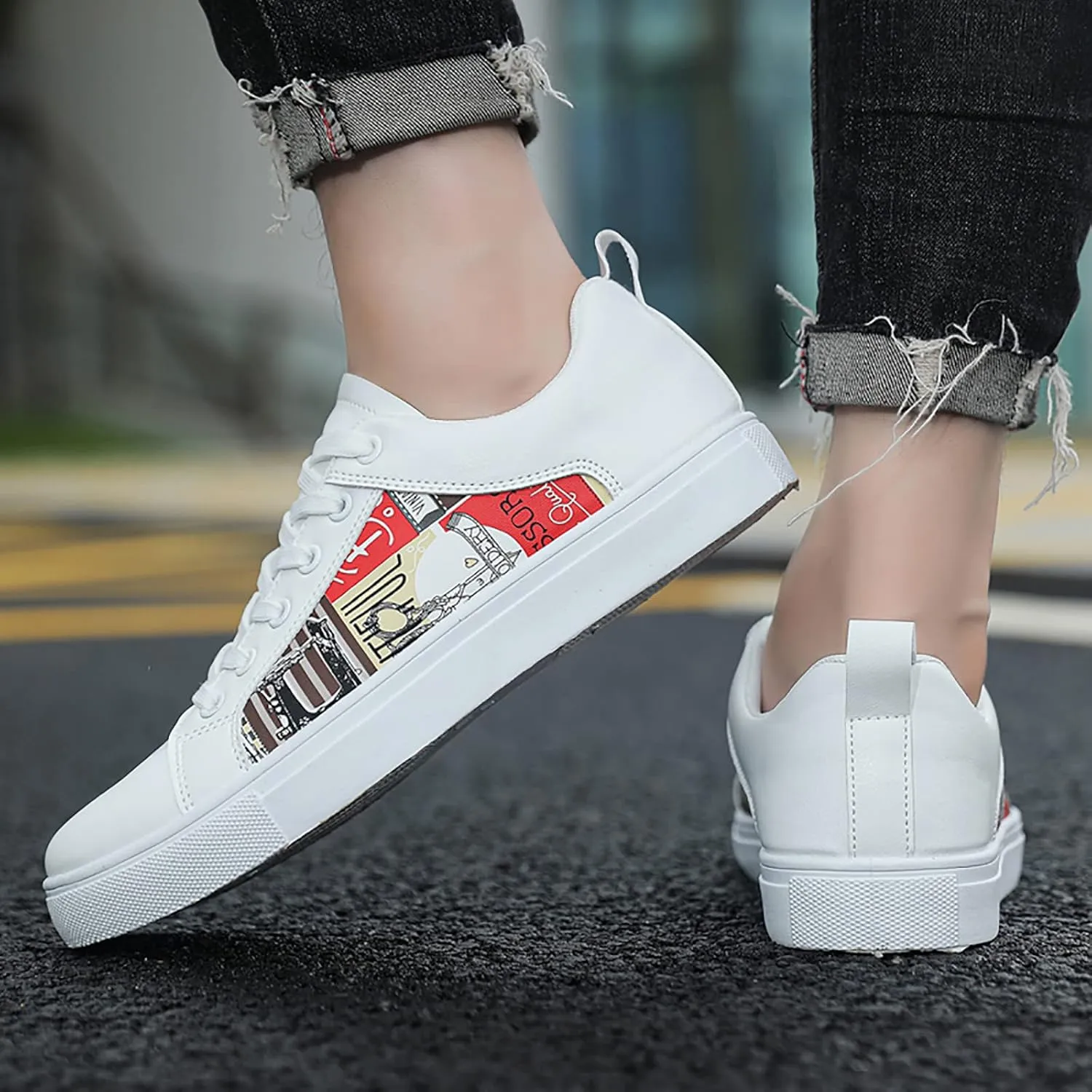Men's Fashion Sneakers Men Retro All Casual Shoes Small White Shoes Trendy Skate Shoe