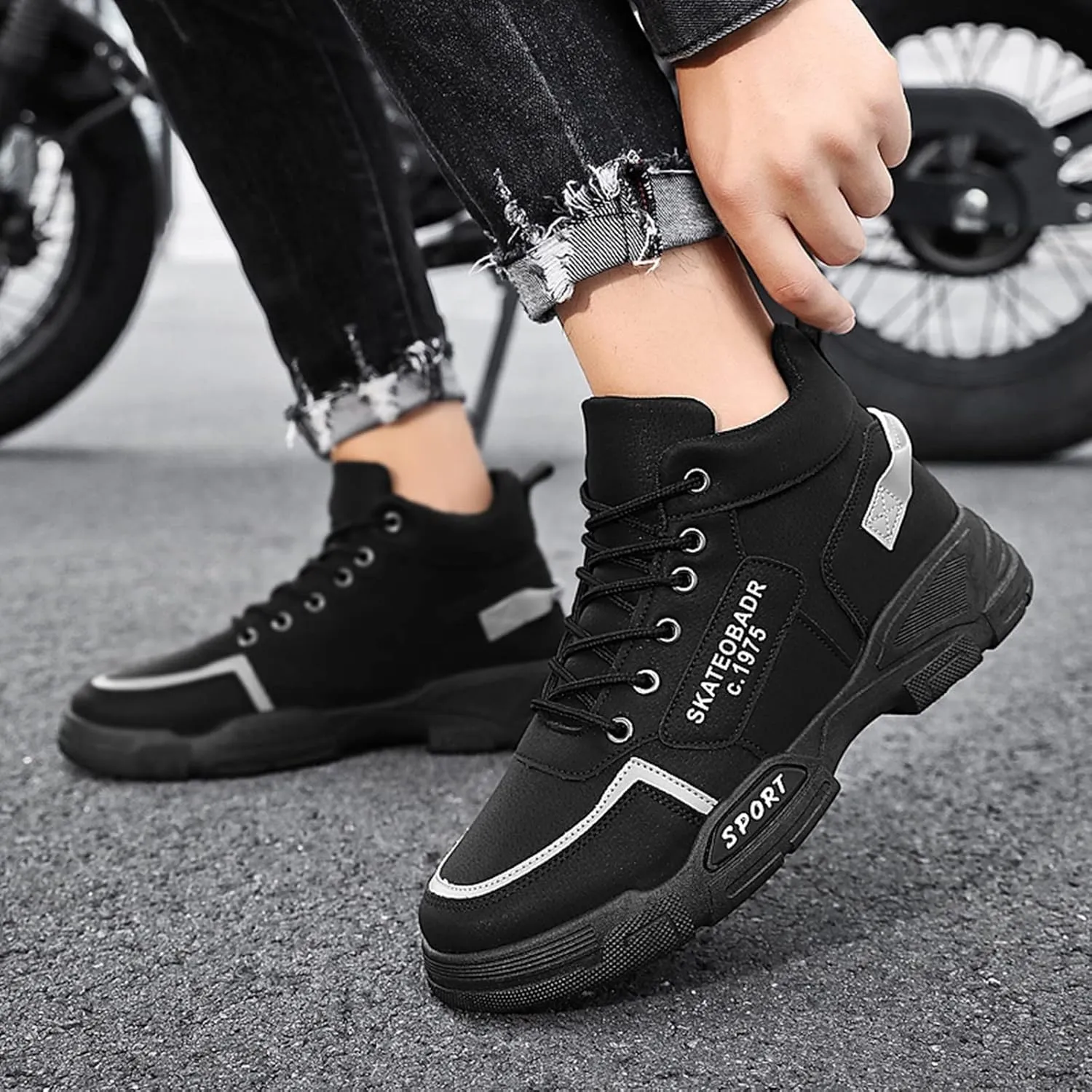 Men's Fashion Sneakers Men Shoes Casual Men Shoes in and Winter Warm Work Clothes Casual