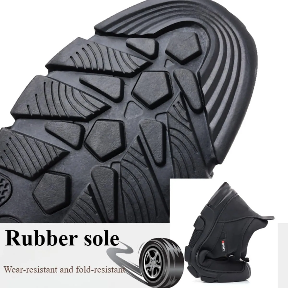 Men's Fleece Warm Boots, Men's Waterproof Work Boots, Warm Furry Lined Winter Hiking Boot Non-slip Outdoor Snow Boots