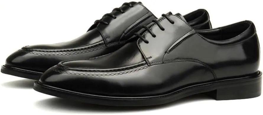 Men’s Formal Leather Oxford Business Dress Shoes Wedding Comfortable Pointed Toe Classic Lace Up Walking Non-Slip Shoes for Men
