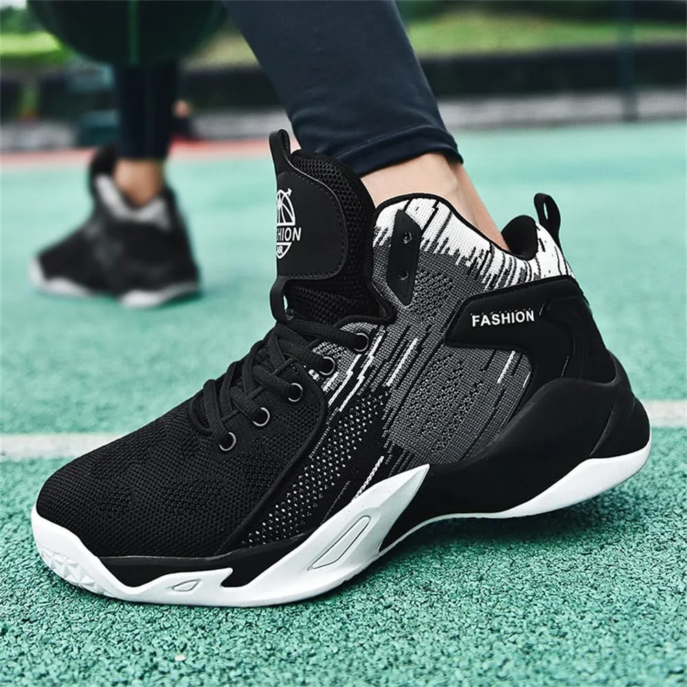 Men's High Top Impact-Absorbing Non-Slip Abrasion-Resistant Basketball Shoes Fashion Running Walking Sneakers Athletic Trainers