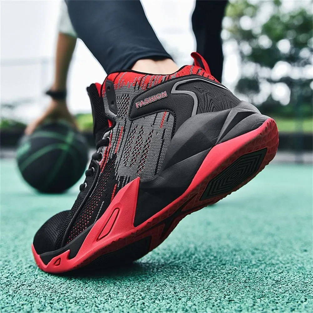 Men's High Top Impact-Absorbing Non-Slip Abrasion-Resistant Basketball Shoes Fashion Running Walking Sneakers Athletic Trainers