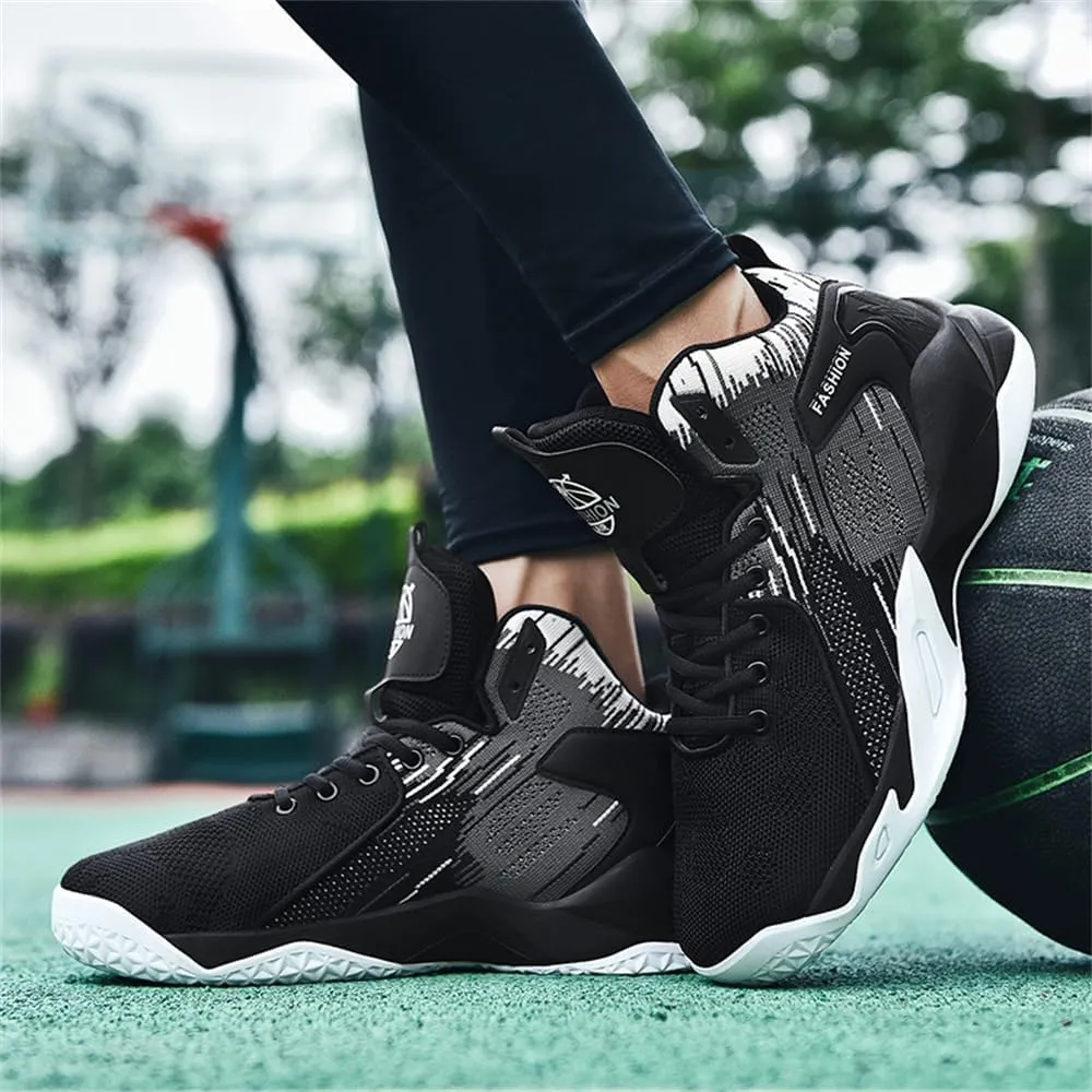 Men's High Top Impact-Absorbing Non-Slip Abrasion-Resistant Basketball Shoes Fashion Running Walking Sneakers Athletic Trainers