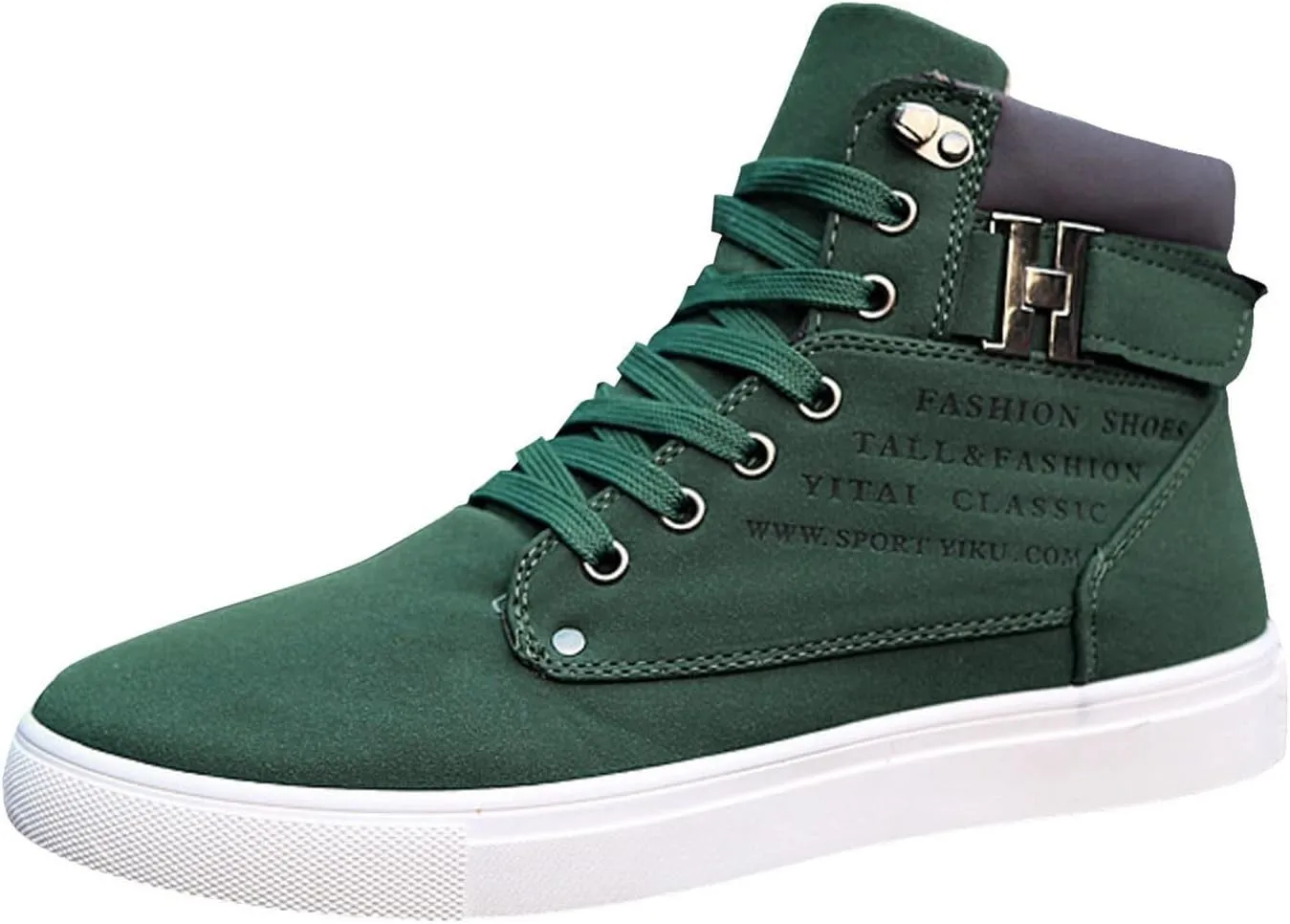 Men's High Top Sneakers Retro Casual Lace Up Sport Shoes Comfort Flat Bottom Walking Boots Outdoor Men's Boots Size 15