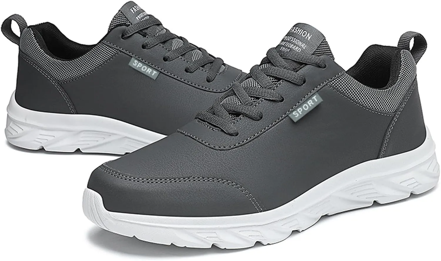 Men's Lace Up Memory Foam Sneakers Lightweight Breathable Walking Shoe Gym Tennis Men's Comfortable Dress Shoes