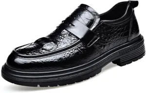 Men's Loafers Dress Shoes Luxury Slip-On Business Casual Leather Oxford Shoes