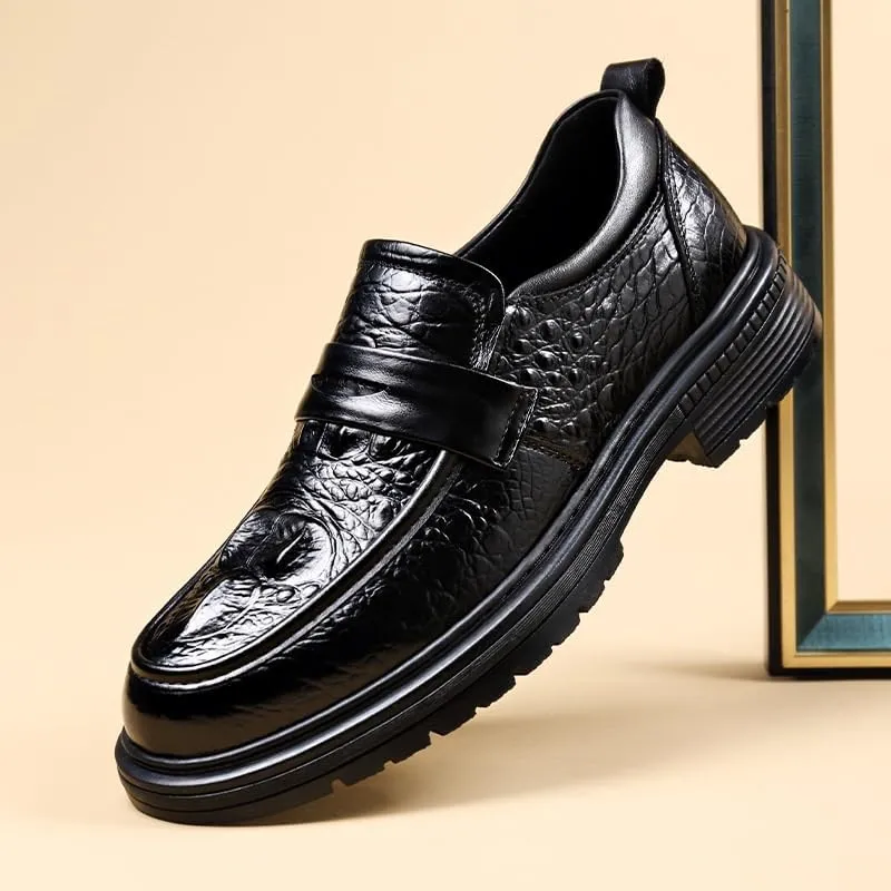 Men's Loafers Dress Shoes Luxury Slip-On Business Casual Leather Oxford Shoes