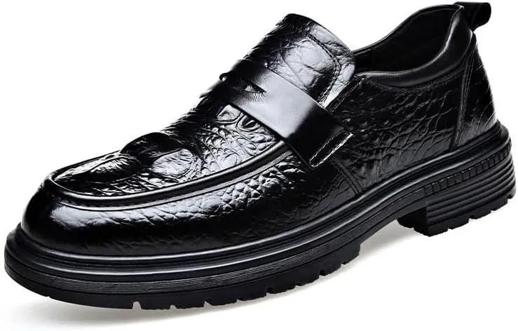 Men's Loafers Dress Shoes Luxury Slip-On Business Casual Leather Oxford Shoes