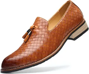 Men's Loafers Dress Shoes with Tassels Formal Oxfords Slip On Moccasin Driving Shoes Business Wedding Shoes