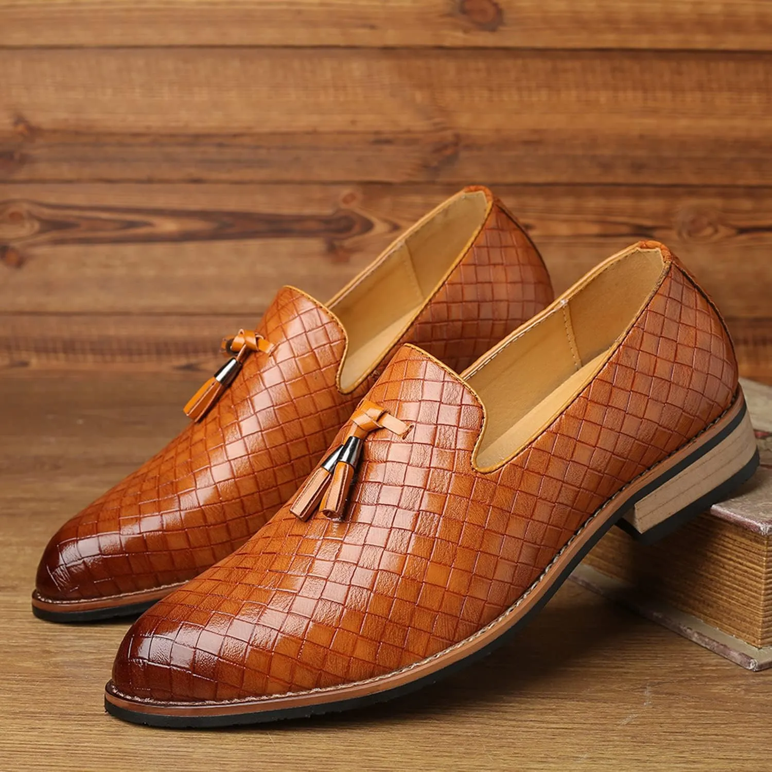 Men's Loafers Dress Shoes with Tassels Formal Oxfords Slip On Moccasin Driving Shoes Business Wedding Shoes