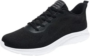 Mens Mesh Breathable Lace Up Solid Color Casual Fashion Simple Shoes Running Sneaker Socks Shoes for Men